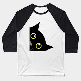 black cat is curious Baseball T-Shirt